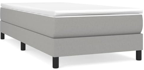 AUVYI Boxspringbett Polsterbett, Bett, Bettgestell, Stilvoll, Schlafzimmer 100x200 cm Hellgrau Stauraumbett Boxspringbetten Stoff Einzelbett
