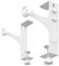 jockcaras Support Tringle Rideaux sans Percage - Accroche Rideau sans Perçage, Support Tringle Coffre Volet Roulant pour Une Hauteur de 14 à 25 cm, Blanc, Pack de 2