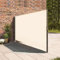 Seitenmarkise mit Stahl-Kasten, rostbeständig, ausziehbar, 167 x350 cm, Sichtschutz, Sonnenschutz, Blickdicht, Seitenrollo, für Balkon, Terrasse, Garten (Beige)