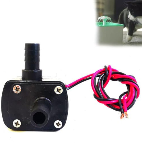 Bomba de agua pequeña de 12 V CC, voltaje solar anfibio seguro, 4,8 W, mini bomba de agua para acuario con boquilla de 8 mm de diámetro, bomba silenciosa sin escobillas para acuario, pecera, piscina