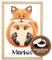 Baby Fussabdruck Set Bild mit Fuchs Motiv – Süßes Baby Geschenk & Kinderzimmer Deko – Personalisiertes Baby Abdruckset ist perfekt als Personalisierte Geschenke Baby – Rahmen & Farbe Optional