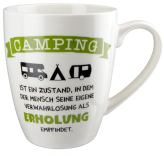 1 Tasse/Becher Camping 360ml, Porzellan 8,5x12x10cm