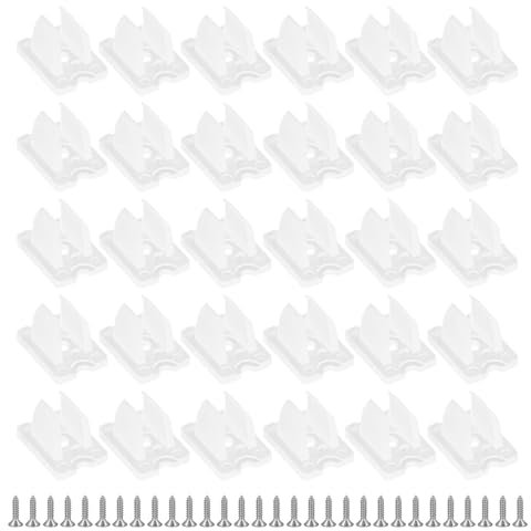 BIVOFU 30Pcs LED Strip Befestigung, Wsserdichter LED Lichtstreifenclips, LED Strip Zubehör Passend für Von 6 mm, Silikon LED Streifen Halterung, Inklusive Schrauben Weiß