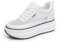 JAOOUU Scarpe da Ginnastica con Zeppa Donna Scarpe da Ginnastica con Plateau Tomaia in Mesh Estivo Leggero da Donna Scarpe Sportive Scarpe Casual alla Moda Sneaker Pelle con Aumentare 8 CM