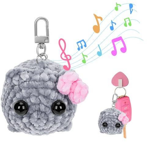 Asslye Sad Hamster Meme Tiktok - Trauriger Hamster Schlüsselanhänger mit Violine Sound, Handgestrickte Sad Hamster Kuscheltier Anti-stress Mutmacher Geschenk für Freunde Partner