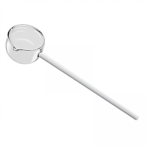 Generic 2xSpoon Ladle Glass Stirring Spoon Easily Clean Heat Resistant Long Handle Cooking Sauce Gravy Spoon Soup Spoon for Kitchen, 2 Pcs