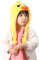 HAHASHOW Plüsch Niedliche Tier Wintermütze Lustige Plüsch Tier Skimütze Mit Detaillierten Tiergesichtern Geburtstag Weihnachten Halloween Geschenk Cosplay - Ente