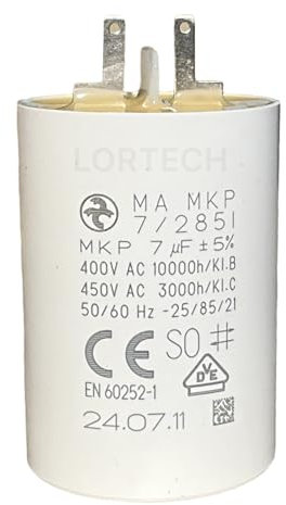CONDENSATEUR 7 μF avec mini cosses pour volet roulant 35Nm toutes marques - Ø35x50 mm - fabriqué en Europe