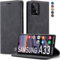 Lxisxcna Handyhülle für Samsung Galaxy A33 5G Hülle Premium Lederhülle Klappbar Flip Case Tasche Magnet Kartenfach Standfunktion Klapphülle Schutzhülle für Samsung Galaxy A33 5G 6,4 Zoll (Schwarz)
