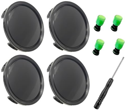 4 Stück Nabendeckel Radkappen für 75mm Radnabenkappen Felgenkappen Radnabenabdeckung ABS Nabenkappen Felgendeckel Radnabendeckel Rad Center Cap Ersatzteile Auto Autoreifen Mitte (Schwarz)