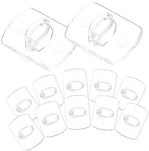 OKUMEYR 20pezzi Mini Ganci Adesivi Trasparenti Rimovibili Per Decorazioni Per Appendere Gioielli e Stringa Organizzazione Senza Danni Muri e Mobili