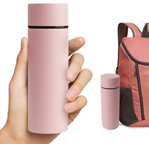 1 Pièce Mini Gourde 316, Petite Gourde Isotherme, 150ml Mini Thermos, Bouteille Isotherme, Mini Thermos Cafe, Mini Gourde Isotherme 150ml (Rose)