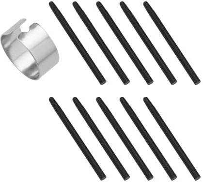 Paquete de 10 Lápiz Stylus para Pantalla Táctil Recambio de Puntas estándar para Bamboo para Intuos lápices para Wacom CTL460, CTH460, CTH461 para INTUOS4 con Anillo de extracción
