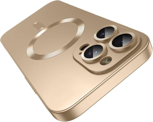BARALARIQIU Custodia Magnetica per iPhone 11 Pro,compatibile con Ricarica Wireless,con Protezione per Obiettivo Fotocamera,Antiurto,Antigraffio,Design Sottile in Silicone Morbido Bronzo