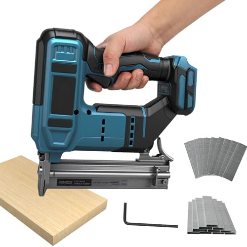 Cordless Brad Nailer for Makita 18V Battery (Tool Only), 2-in-1 Electric Nail/Staple Gun, 18 Gauge Brushless with 2000 Nails for Wood Carpentry, 2 Modes (for Makita)