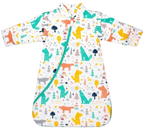 MOEMOE BABY Sleeping Bag 2.5 Tog Baby Sleeping Bag Winter Sleep Bag Cotton Toddler Sleep Sack Sleeveless Wearable Blanket,3-9 months,Tree,S