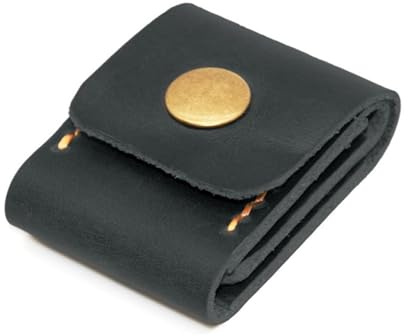 Gitarrenplektren-Organizer, Plektrum-Tasche mit 3 Schlitzen, PU-Leder, Plektren-Halter, Aufbewahrungstasche, Gitarrenhalter-Tasche, Schwarz
