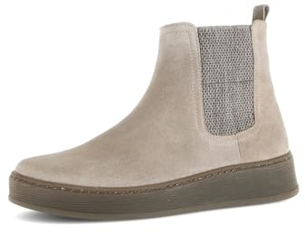 Gabor Damen Chelsea Boots, Frauen Stiefeletten,Glitzer,blau,Rolling-Soft,Sensitive,Basic,Derby,Silber,rosa,grau,beige,Silk (Micro),41 EU / 7.5 UK