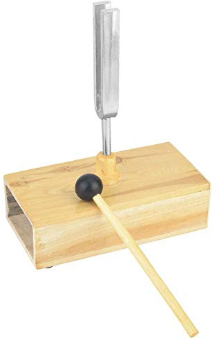 Garosa 440HZ Tuning Fork Set, Carbon Steel Tuning Forks with Wood Resonator Box, 440 Frequency for Sound Resonance Experiments in Schools