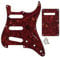 FLEOR Set of 8 Hole SSS Pickguard and Guitar Backplate with Screw for Vintage ST Style Guitar Parts Replacement,4Ply Red Tortoise Shell
