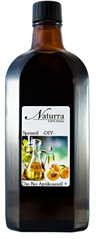 Naturra BIO Aprikosenkernöl DUO 250ml mit Mandelöl kaltgepresst unraffiniert natives Speiseöl 2in1 Küchenöl