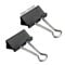 Coideal Extra kleine Mini-Binderclips 15mm Mini-Metall-Bulldog-Büroklammerklammer (60 Stück, Schwarz)
