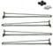 28 inch 71cm Hairpin Legs Raw Steel Unfinished 3 Prong for Dining Table, Desks, Console Table, Side Table Industrial Mid Century Modern Feel for DIY Projects 4PCS (10MM) w/Protector Feet & Screws