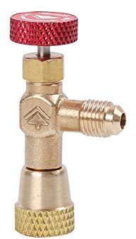 Dyda6 Klimaanlagenventil-Adapter 0,64 cm SAE Kühlschrank plus Fluor-Sicherheitsventil für R401A/R32, oder für R22/R404A/R407C, Wie abgebildet, hs-1221(r410a)