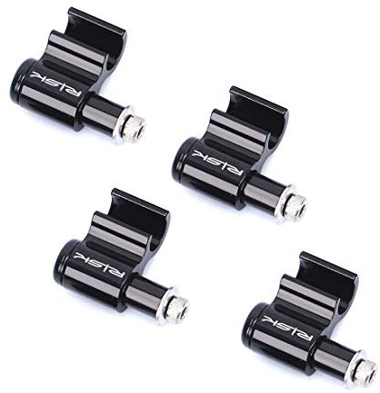 Farbetter 4-Pack Bicycle Brake Cable Guide, CNC Aluminum Alloy & Stainless Steel, Black, 5.6mm, 4 Pieces
