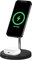 Drahtloses Belkin 2-in-1-Ladegerät mit MagSafe, (15 Watt, iPhone Ladeständer zum schnellen Laden der iPhone 14-Serie, AirPods und anderen MagSafe-fähigen Geräten mit mitgeliefertem Netzteil) – Schwarz