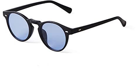 ADEWU Runde Sonnenbrille Damen Klein UV400 Schutz Retro Vintage Ultra Leicht Schmale Brille Herren