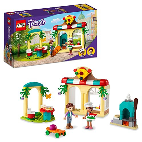 LEGO 41705 Friends Pizzería de Heartlake City, Juguete de Comida con Mini Muñeca Olivia, Regalos Originales para Niños y Niñas de 5 Años o Más