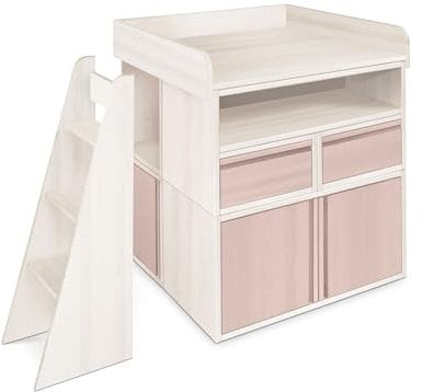 BioKinder Spar-Set Laura Kommode Wickeltisch Wickelkommode mit Aufsatz Typ 1 aus Massivholz Erle