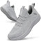 Feethit Sneakers Uomo Scarpe Running Corsa Ginnastica Camminata Casual Jogging Trekking Tennis Outdoor Fitness Sportive Palestra Scarpe da Lavoro Comode Leggere Traspiranti Grigio Chiaro 40 EU