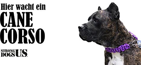 Strong Dogs US. /Hundeschild Warnschild Achtung Hier wache ich/Hinweisschild Gartentor Gartenzaun - Türschild Haustüre Warnschild/Abschreckung Einbruchschutz (Cane Corso)