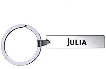Schlüsselanhänger mit Namen - Julia - Edelstahl