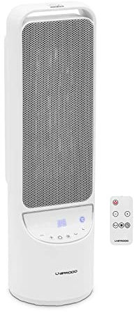 Uniprodo UNI_HEATER_11 Radiateur soufflant céramique 1200/2000 W réglable blanc Soufflant céramique Radiateur soufflant mural Radiateur soufflant mural silencieux