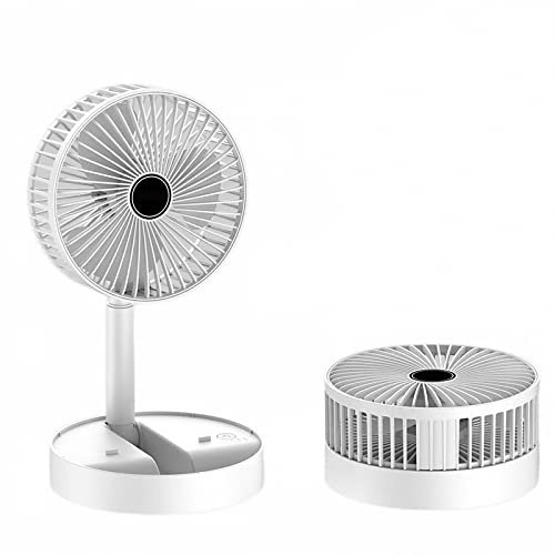 MAOTN Women’S Telescopic Folding Desk Fan,USB Rechargeable Desktop Personal Fan,Portable Silent Electric Fan,White,One Size