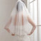 Brautschleier,Braut Hochzeit Schleier 2 Tier Weiß Braut Hochzeit Schleier mit Kamm einfache Fingerspitze Schleier Braut Hochzeit für Bridal Hen Party Dekoration