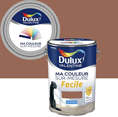 Ma Couleur Sur-mesure par Dulux Valentine – Peinture Intérieure Murs, Plafonds, Boiseries - Facile à appliquer - Mat Chocolat 5 L
