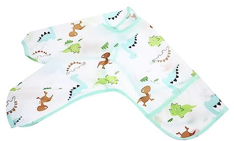 Toyvian 3st Ärmelloser Reverse-dressing Wasserdichte Babylätzchen Schürze Baby Isst Kittel Baby Essen Kleidung Eva Wasserdichte Schicht Lange Ärmel Kleinkind Umgekehrter Verband