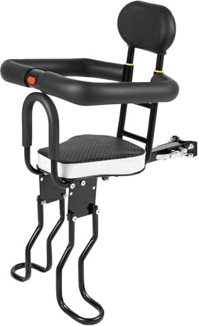 Biggittig Fahrradsitz Kinder Vorne, Verstellbarer Fahrrad-Kindersitz, Front-Kindersitz-Kindersattel mit Pedalunterstützung,Geeignet für Fahrräder, Mountainbikes