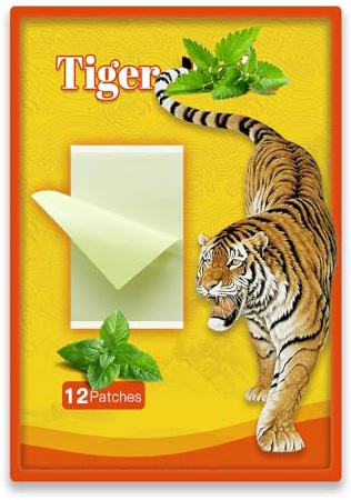 Tiger Patches Doppelseitiges Rückenpflaster Nacken Schultern Körper Muskel Kräuterpflaster Geeignet für Männer, Frauen und ältere Menschen (26)