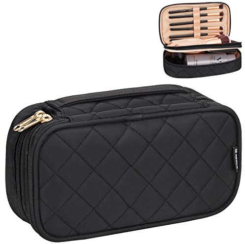 Twofold Makeup Bag, Small Travel Makeup Bag, Protable Makeup Organiser, 2 Layers Make Up Bags for Women, Wash Bag for Hoilday Essentials