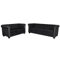 Gecheer Chesterfield-Sofas 2-Sitzer und 3-Sitzer Kunstleder Schwarz Ledersofa Polstersofa Couchgarnitur Wohnmöbel Polstergarnitur