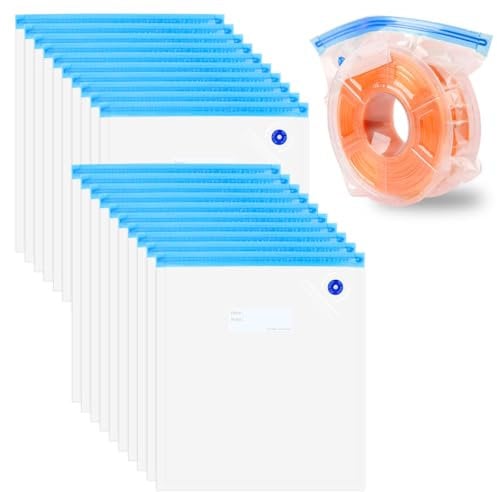 ANNTIM 20 Stück Filament Vakuumbeutel Kit, 34 * 30cm Transparente Aufbewahrung, 3D Filament Vakuum Für Feuchtigkeitsschutz