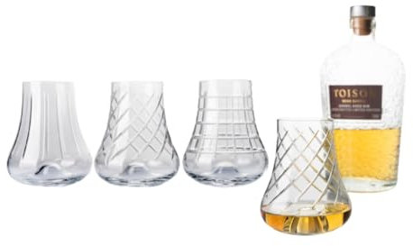 BBOHEMIAN Whiskeyglas RUM/Snifter Set 4er 240ml FABIAN, Exklusiv Rum Gläser Set, Tumblergläser, Geschenke für Männer für Cocktails, Gin, Bourbon, Rum, Trinkgläser Geschenkset