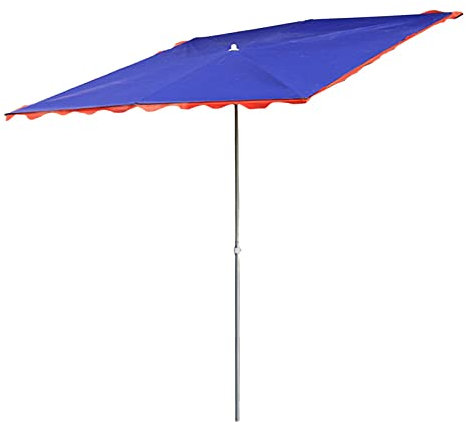 IFCXA Parasol parasol mural pour terrasse, parasol rectangulaire pour table de marché et résidentiel, grand abri solaire incliné de 3 m (couleur : rouge), bleu