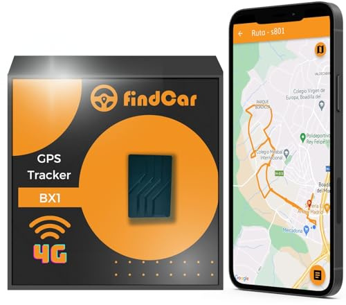 findCar BX1-4G | GPS-Ortungsgerät für Autos, LKWs, Motorräder und mehr – Live-Standort mit Batterie, Mini Magnet, Alarme: Übermäßige Geschwindigkeit, Diebstahlsicherung und Geofence (1000mAh 4G)