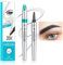 4-Forked Augenbrauenstift - Wasserdichter 3D Augenbrauenstift Mit 4 Gabelspitzen - Langanhaltend Natürliche Härchenzeichnung Eyebrow Pencil Microblading (04 Schwarz)